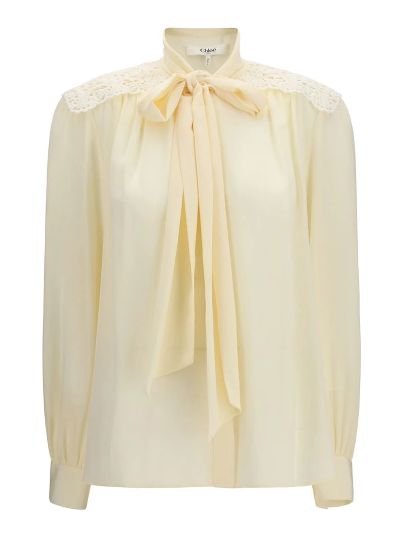 Beige Polyester Blouse