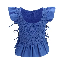 Blue Cotton Blouse