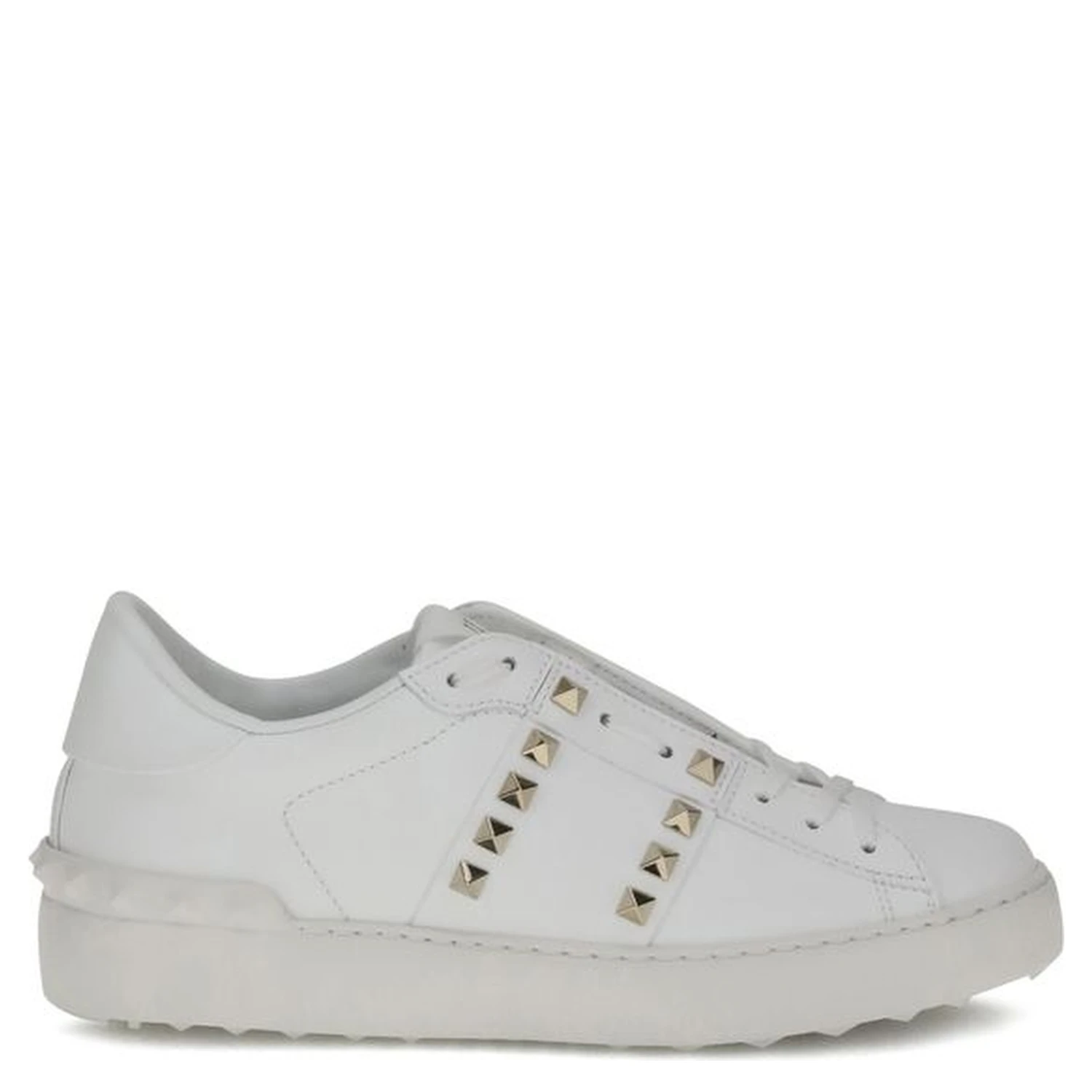 White Calf Leather Bos Taurus Sneakers
