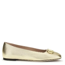 Gold Napa Leather / Calf Bos Taurus Ballet Flats