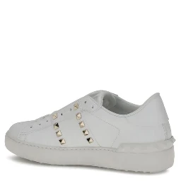 White Calf Leather Bos Taurus Sneakers