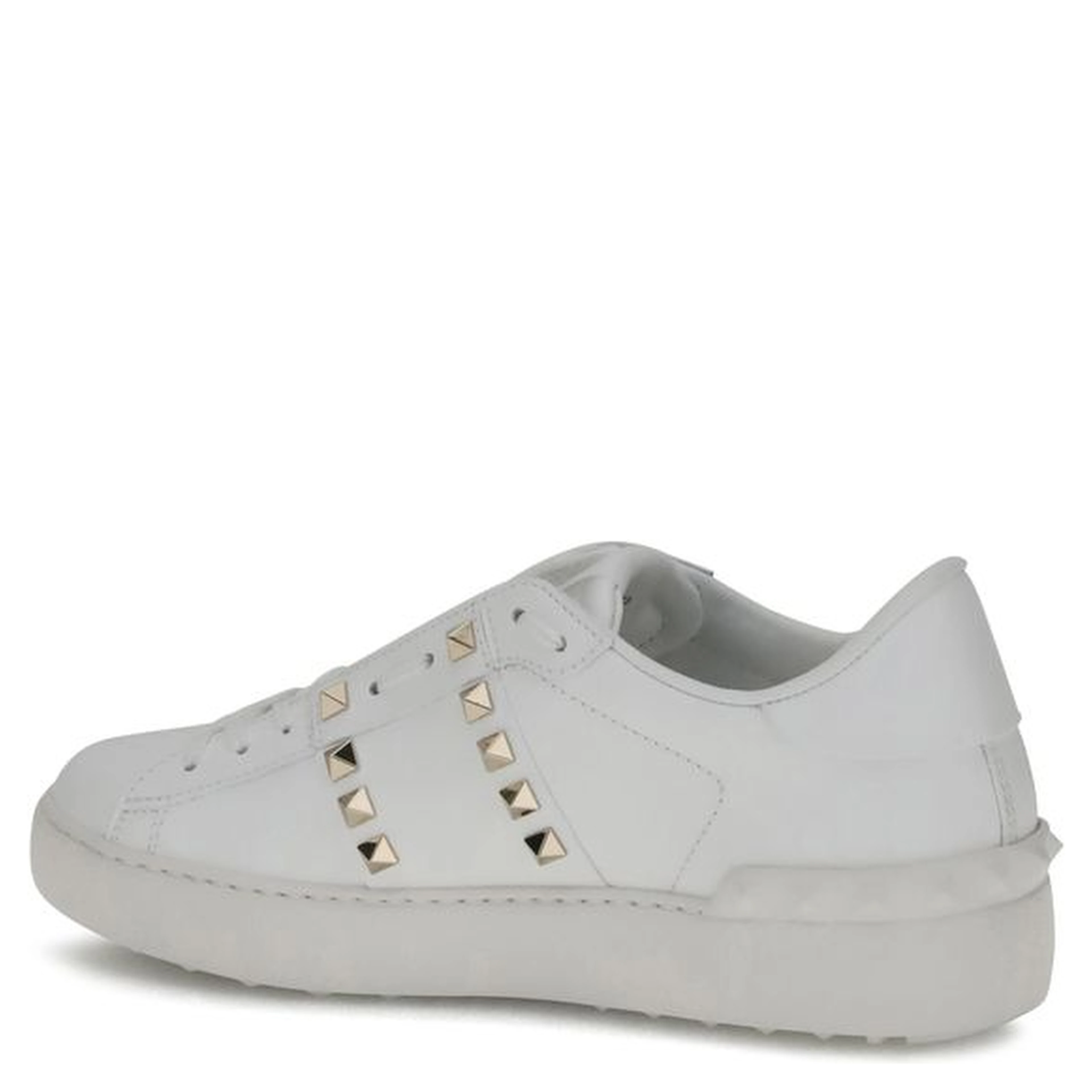 White Calf Leather Bos Taurus Sneakers