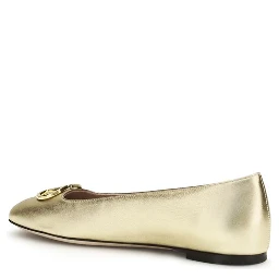 Gold Napa Leather / Calf Bos Taurus Ballet Flats