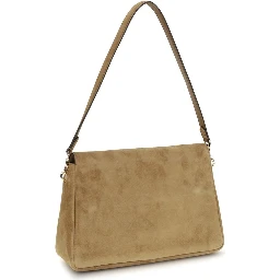Beige Calf Leather Bos Taurus Shoulder Bag