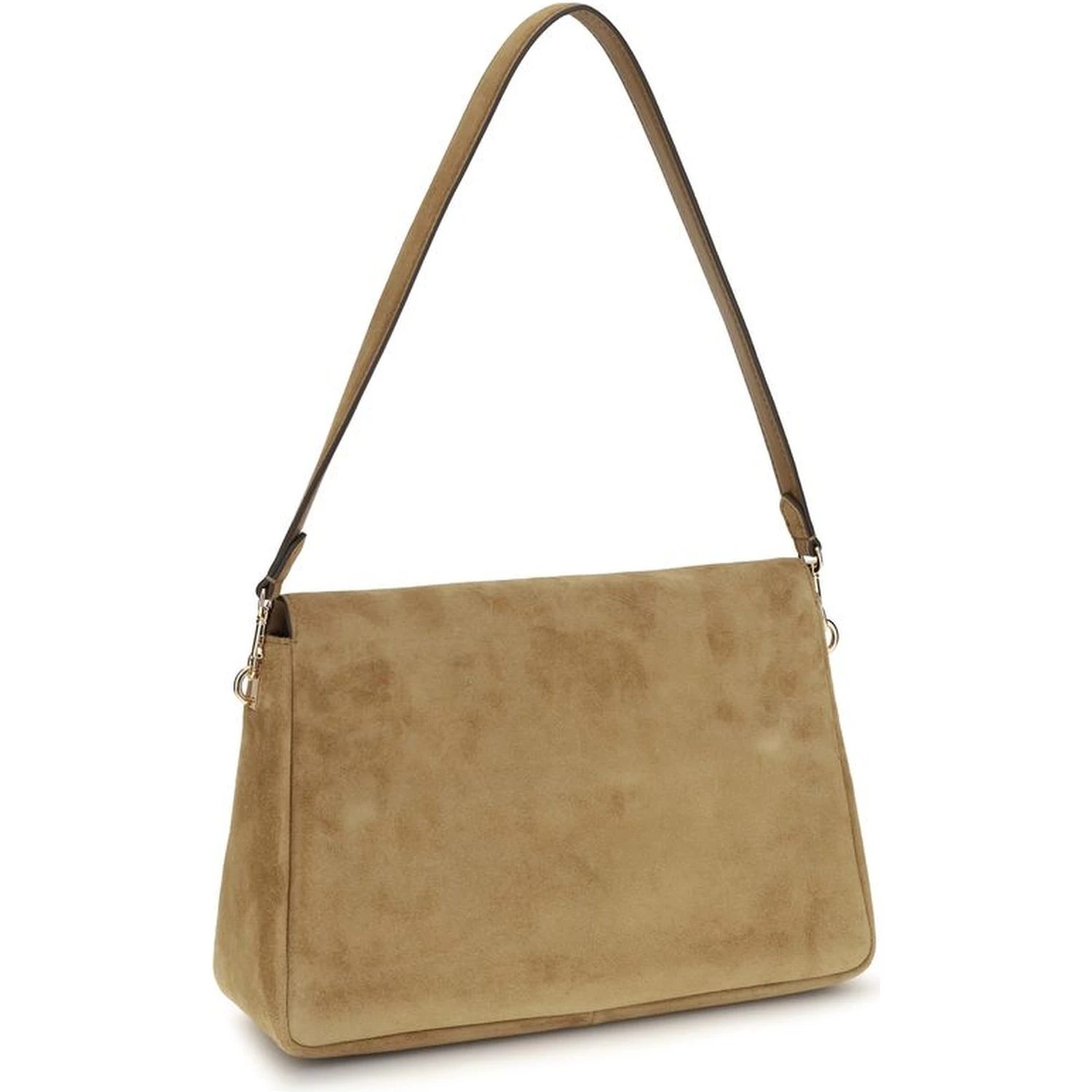 Beige Calf Leather Bos Taurus Shoulder Bag
