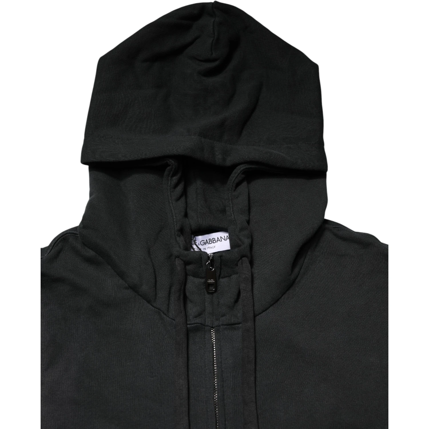 Black Full Zip Hooded Men Sweatshirt Sweater