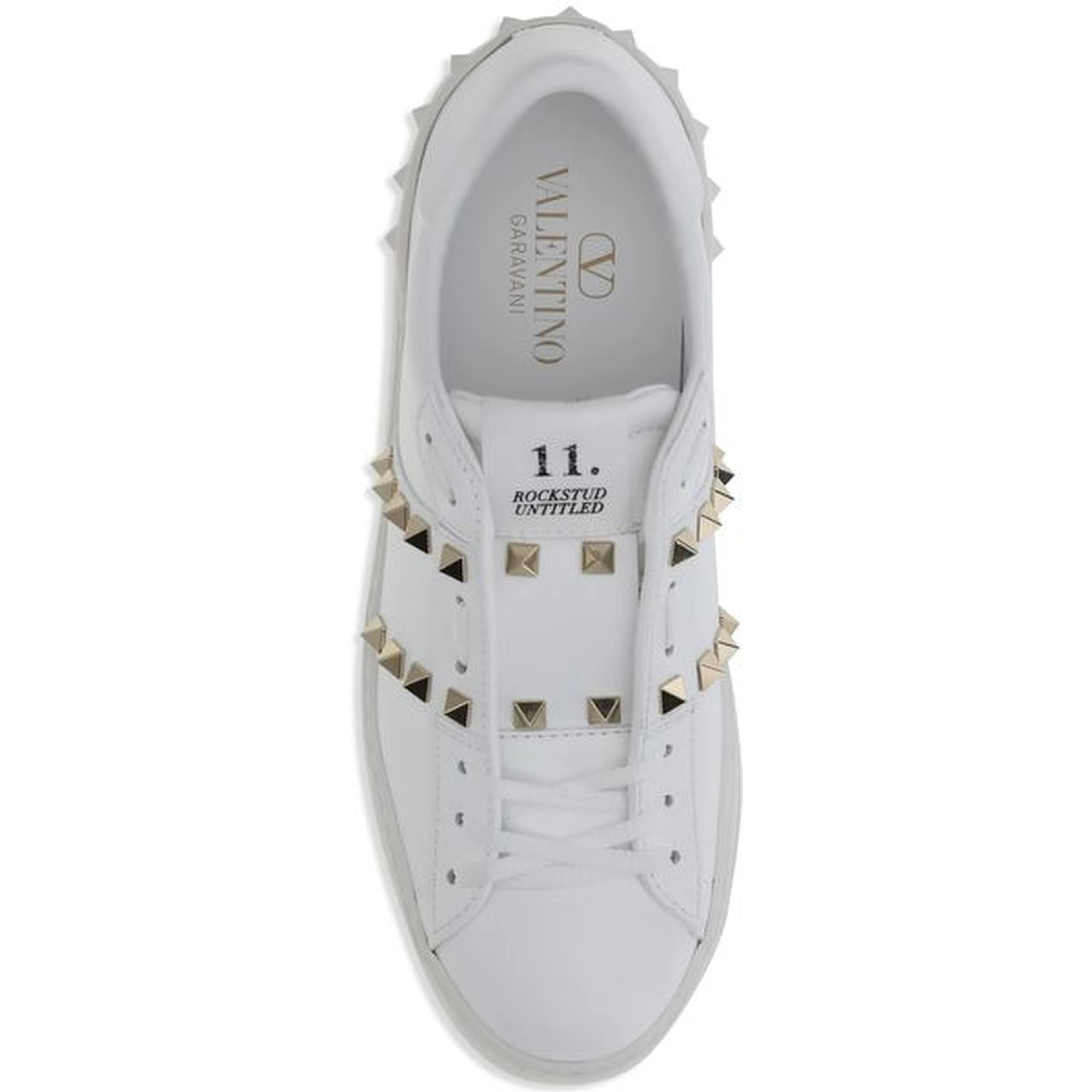 White Calf Leather Bos Taurus Sneakers