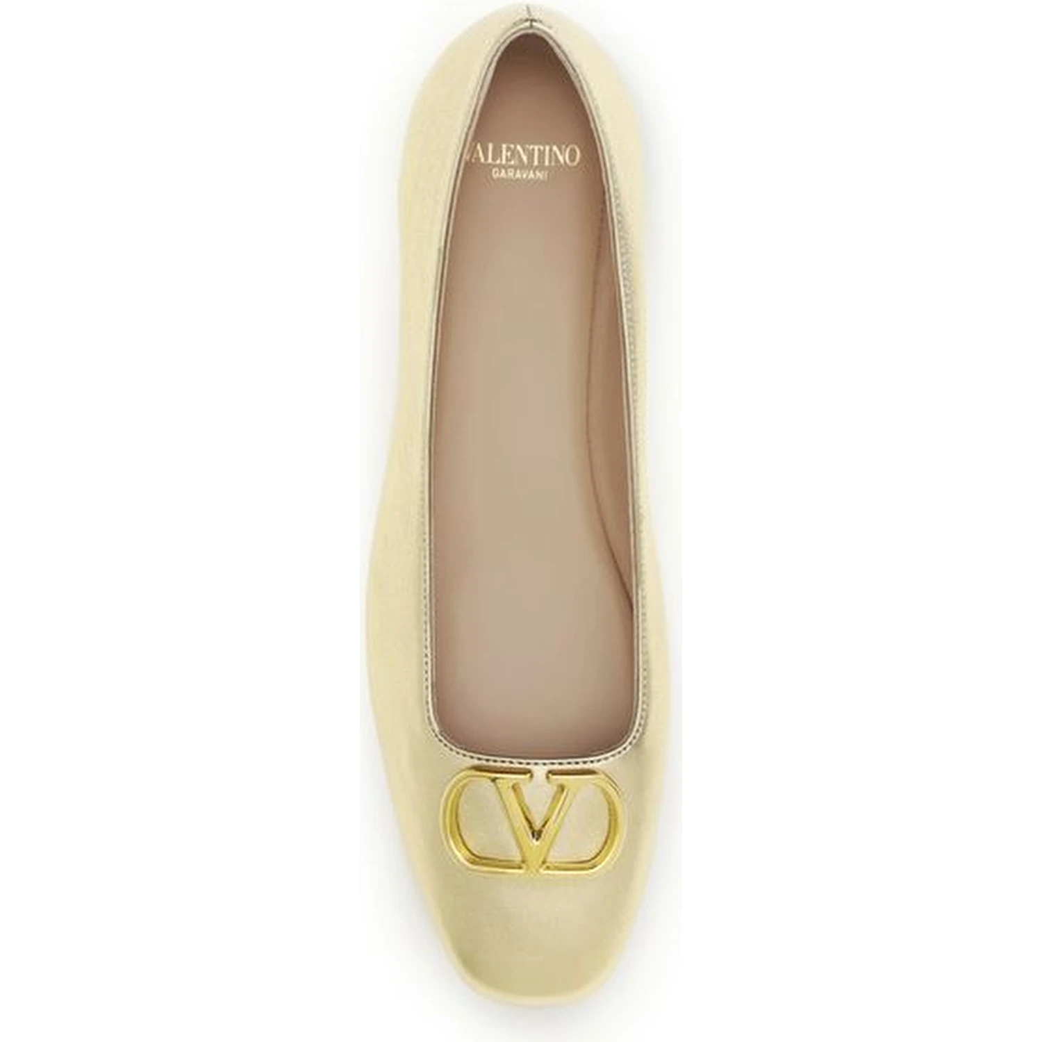 Gold Napa Leather / Calf Bos Taurus Ballet Flats