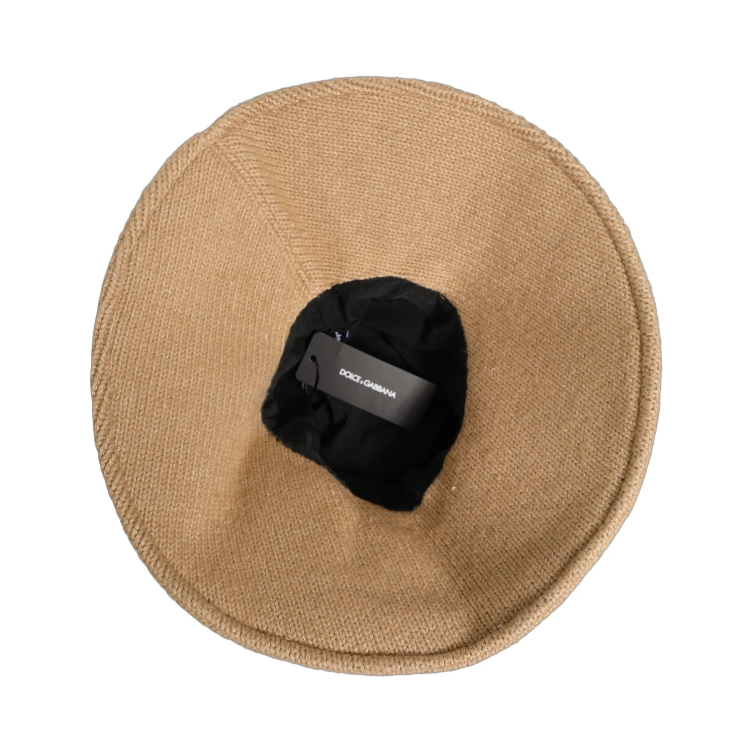 Women Brown Cotton Knit WideBrim Bucket Capello Hat
