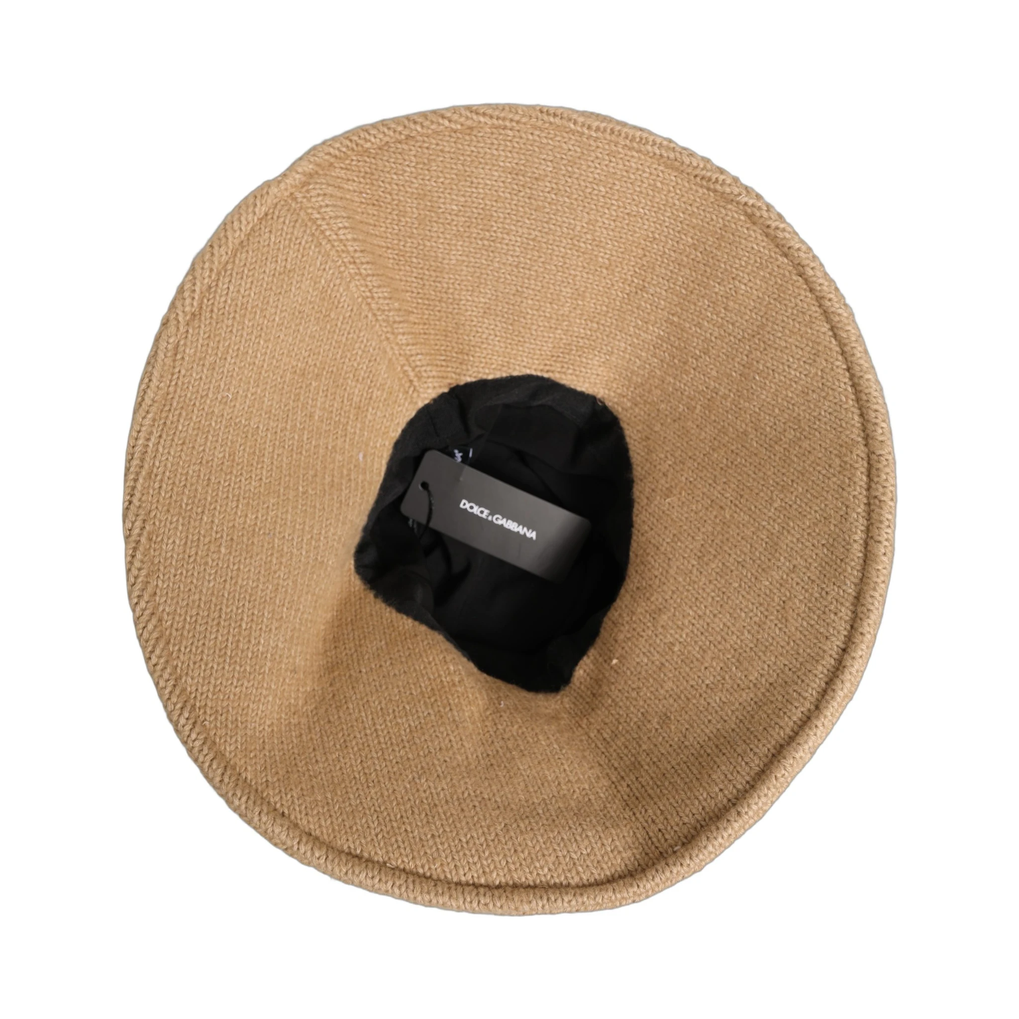 Women Brown Cotton Knit WideBrim Bucket Capello Hat