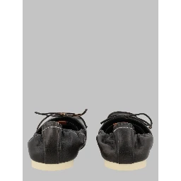 BALLERINA IN PELLE CON PUNTA SQUADRATA