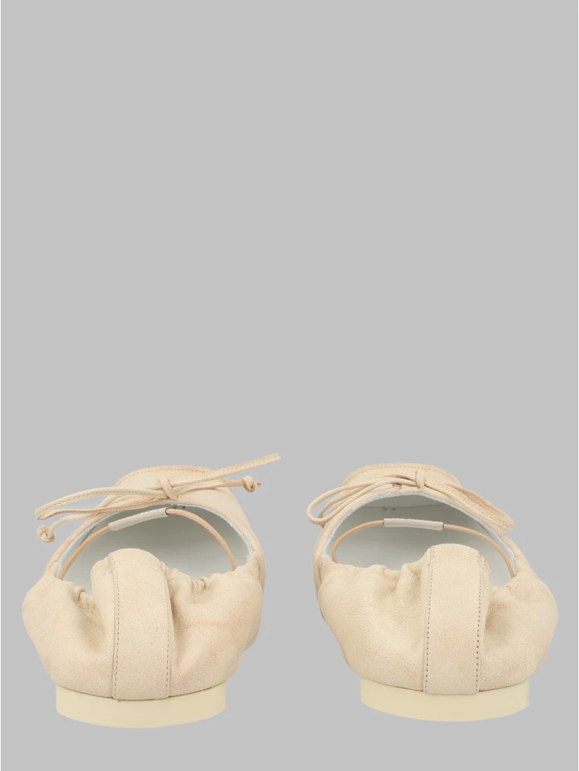 BALLERINA IN PELLE CON PUNTA SQUADRATA