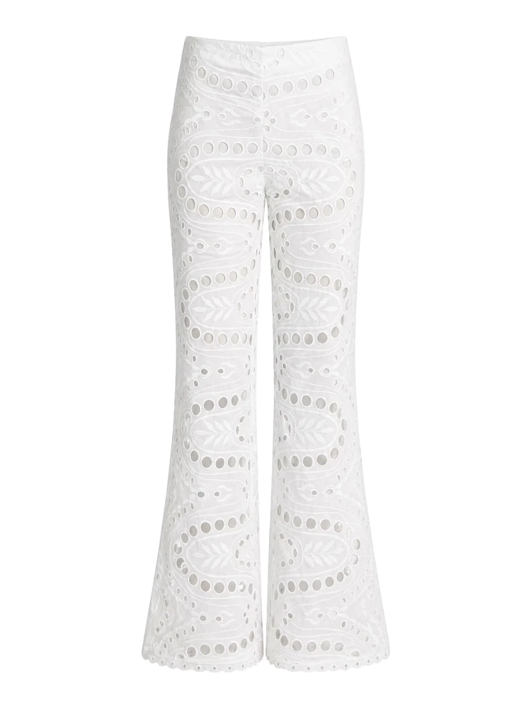 PANTALONE "STERN" CON MOTIVO TRAFORATO
