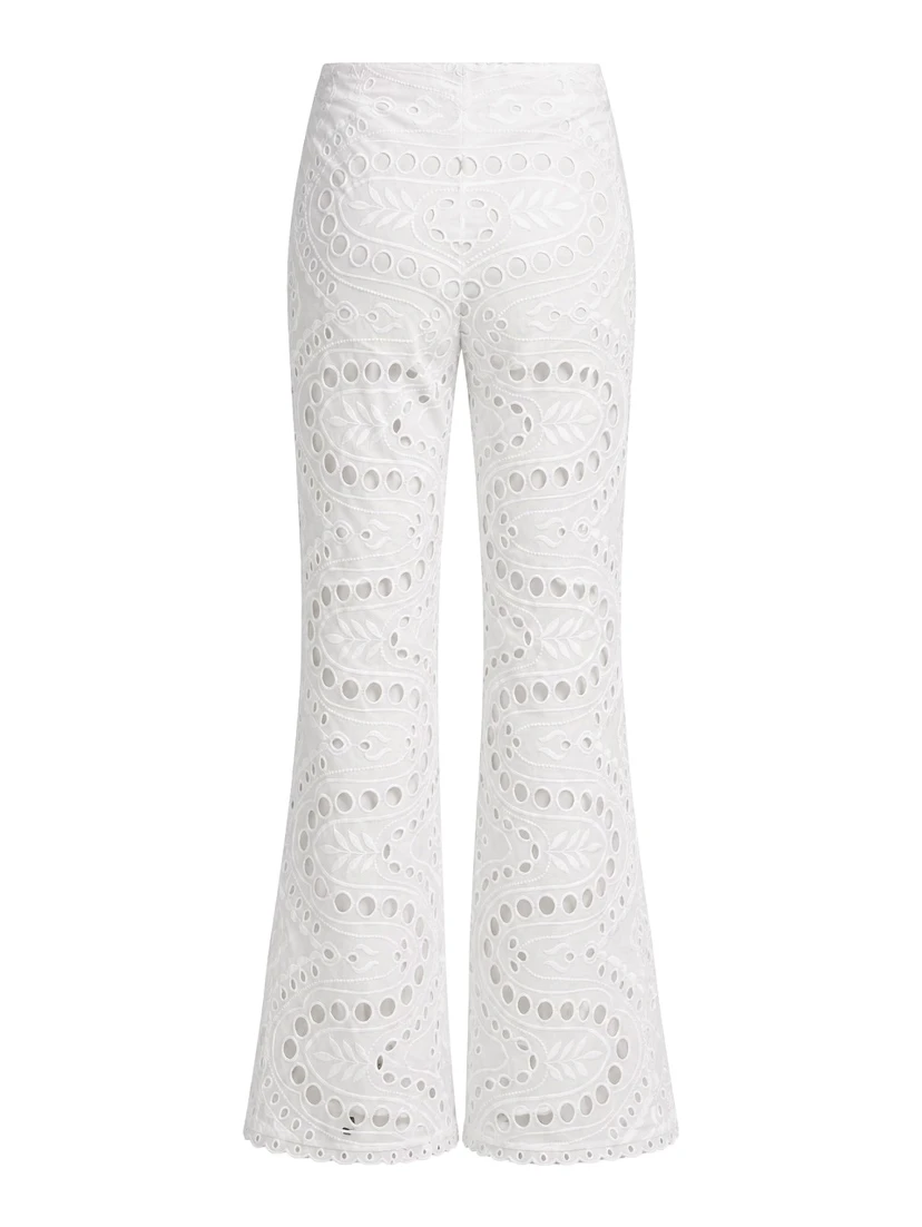 PANTALONE "STERN" CON MOTIVO TRAFORATO