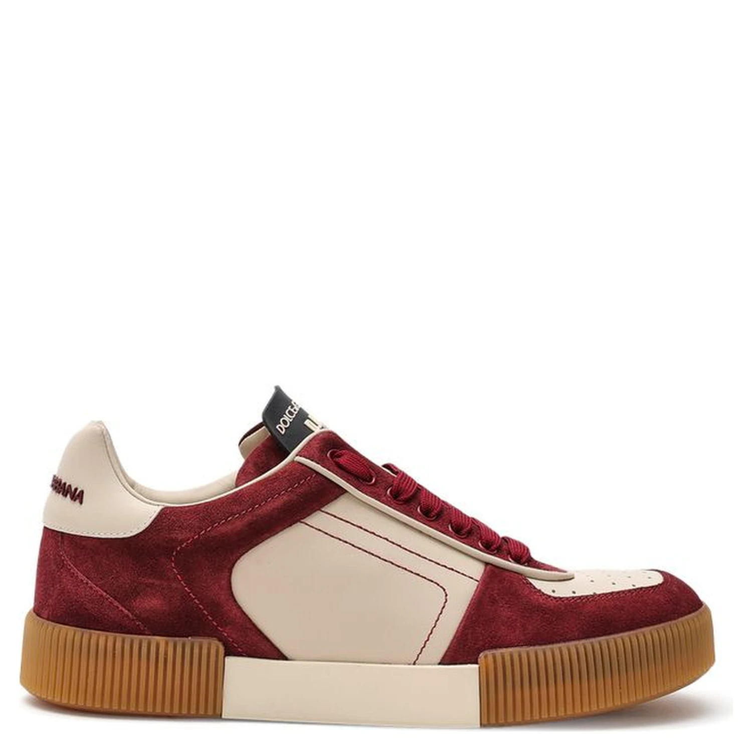 Bordeaux Leather Low Top Sneakers