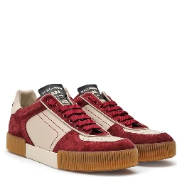 Bordeaux Leather Low Top Sneakers