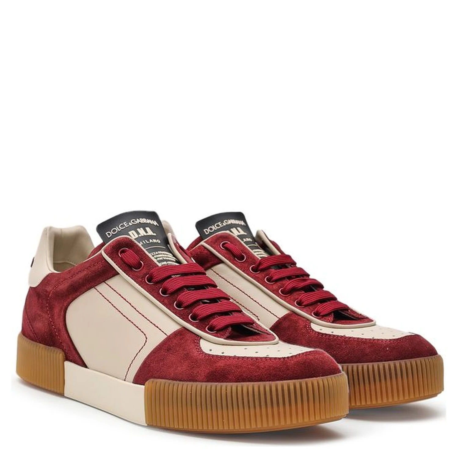 Bordeaux Leather Low Top Sneakers