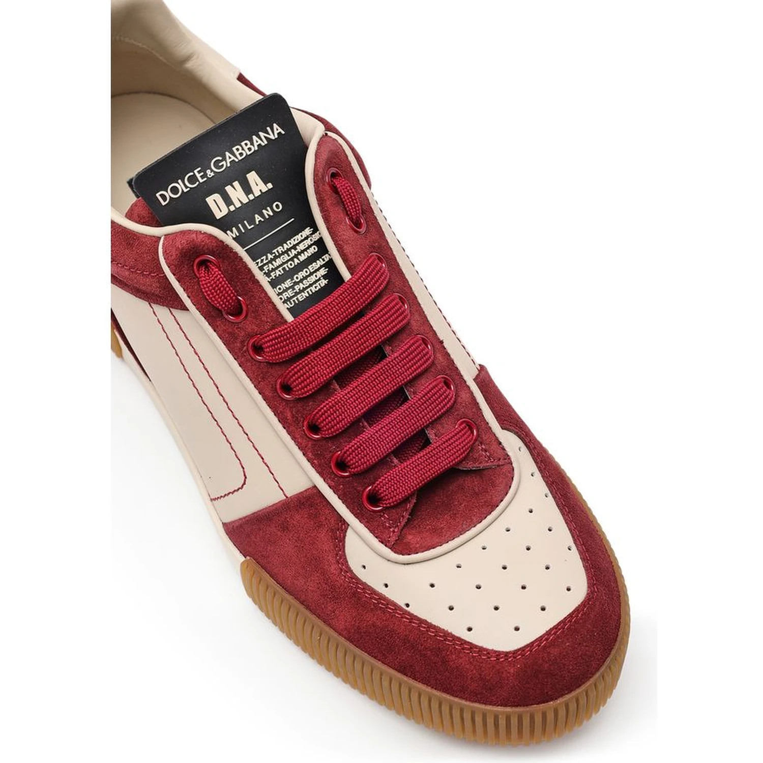 Bordeaux Leather Low Top Sneakers