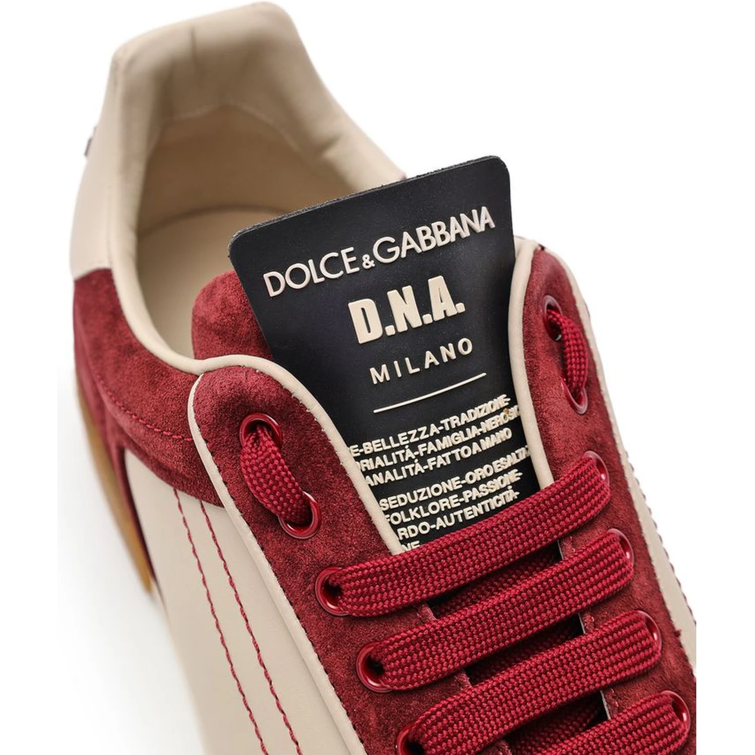 Bordeaux Leather Low Top Sneakers