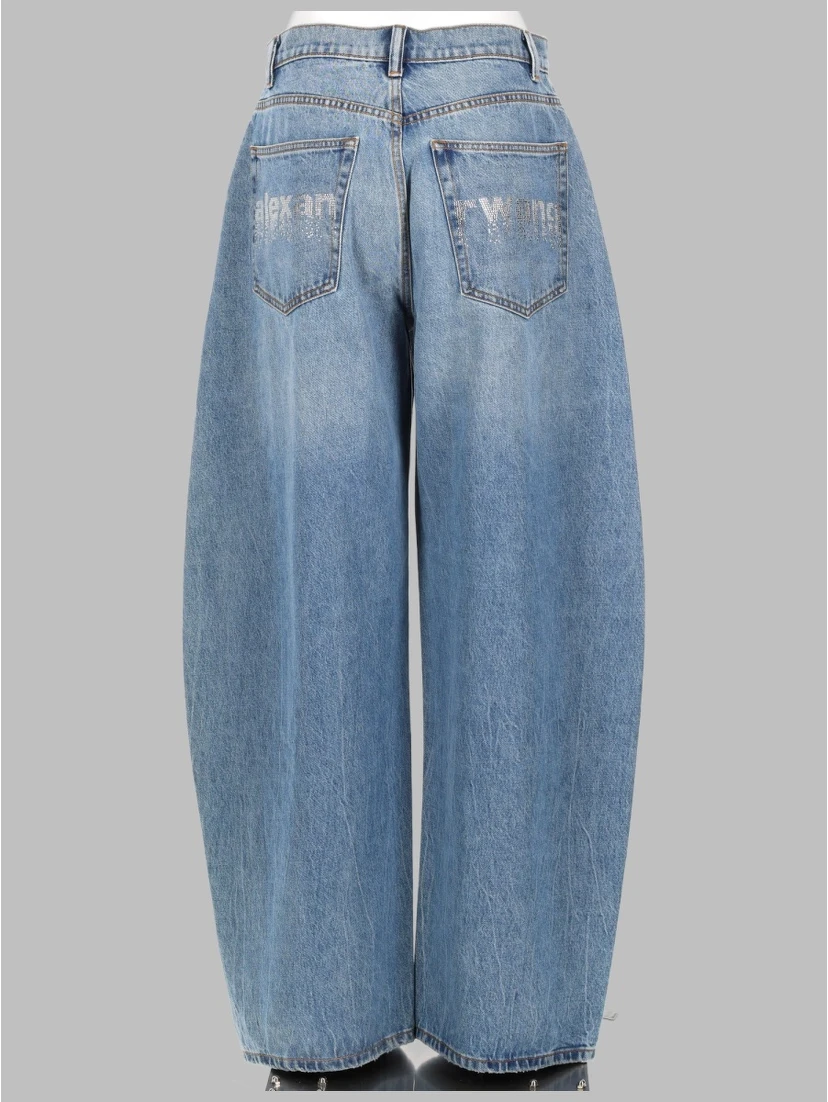 JEANS "BLOW UP" CON LOGO IN STRASS