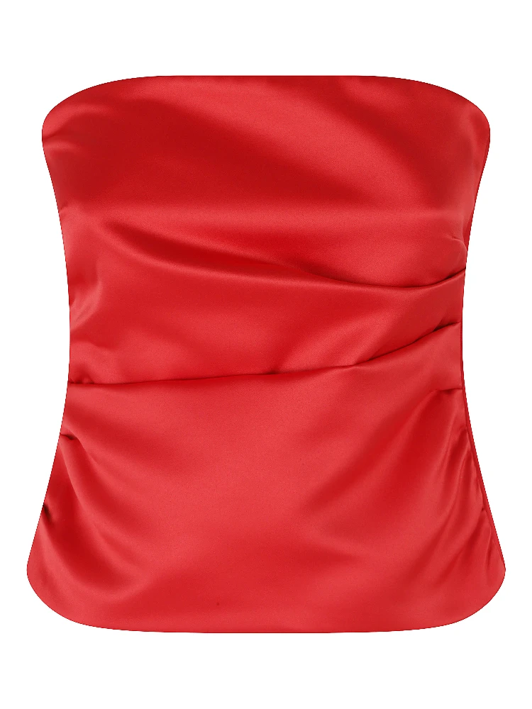 DUCHESSE SATIN BANDEAU TOP