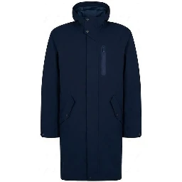 Blue Polyester Coat