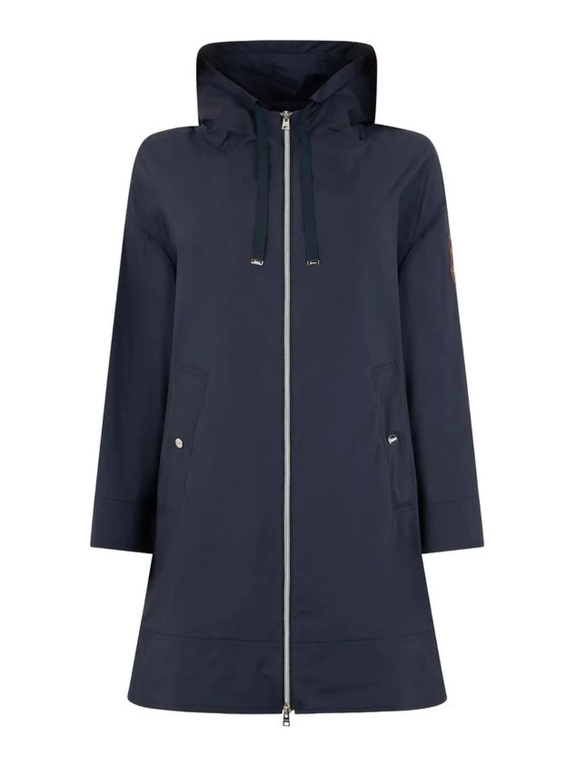 Blue Elastane Coat