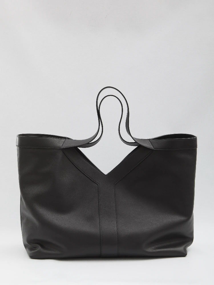 Large Y Tote bag in leather