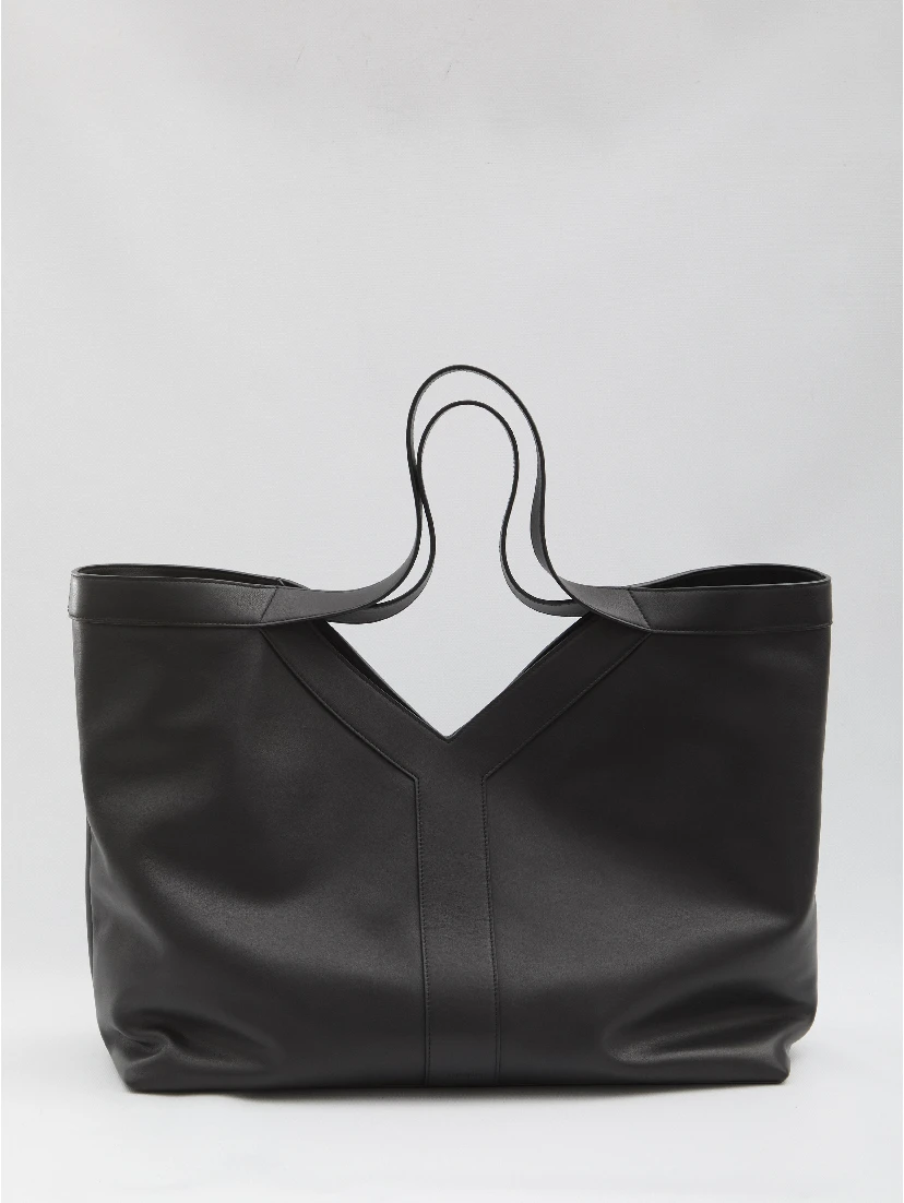 Large Y Tote bag in leather