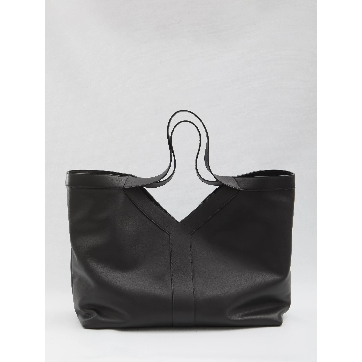 Large Y Tote bag in leather