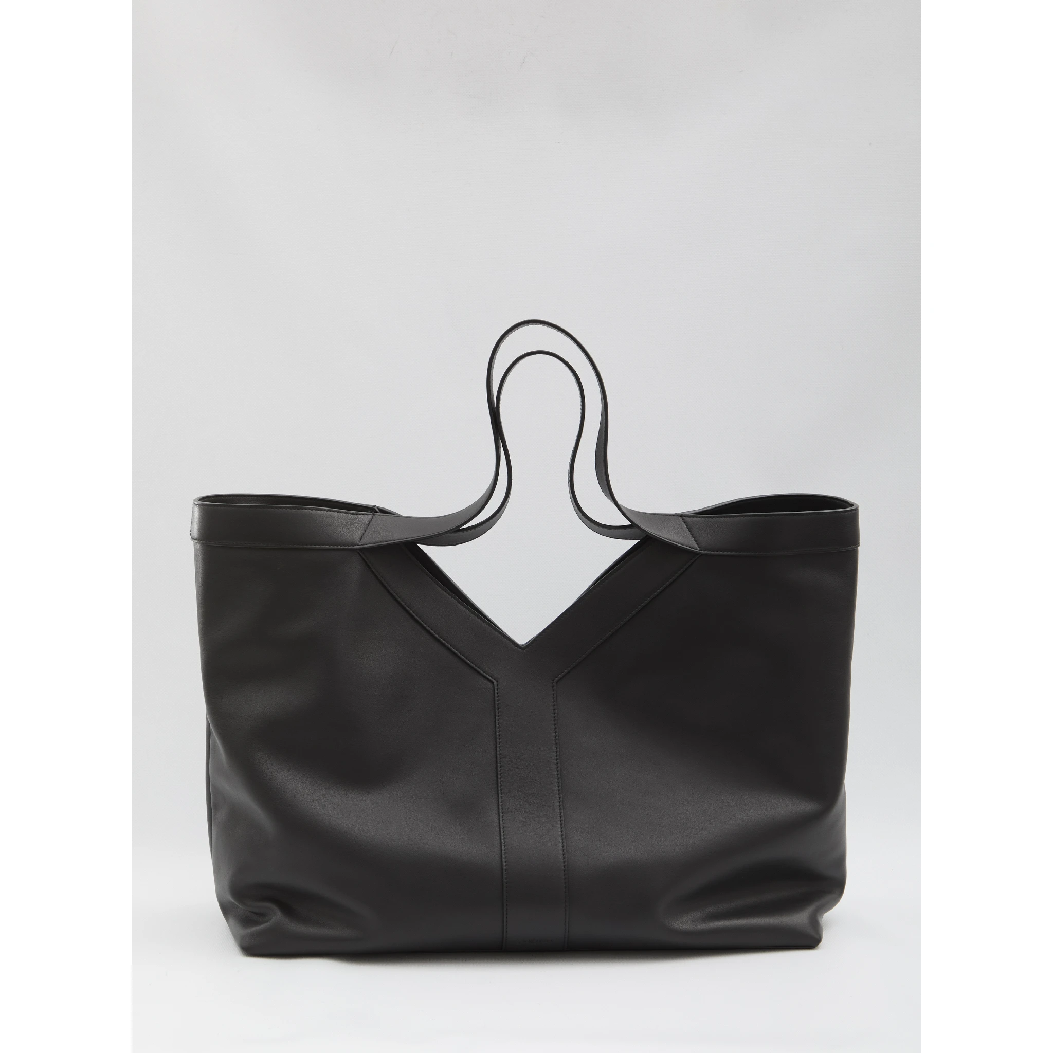Large Y Tote bag in leather