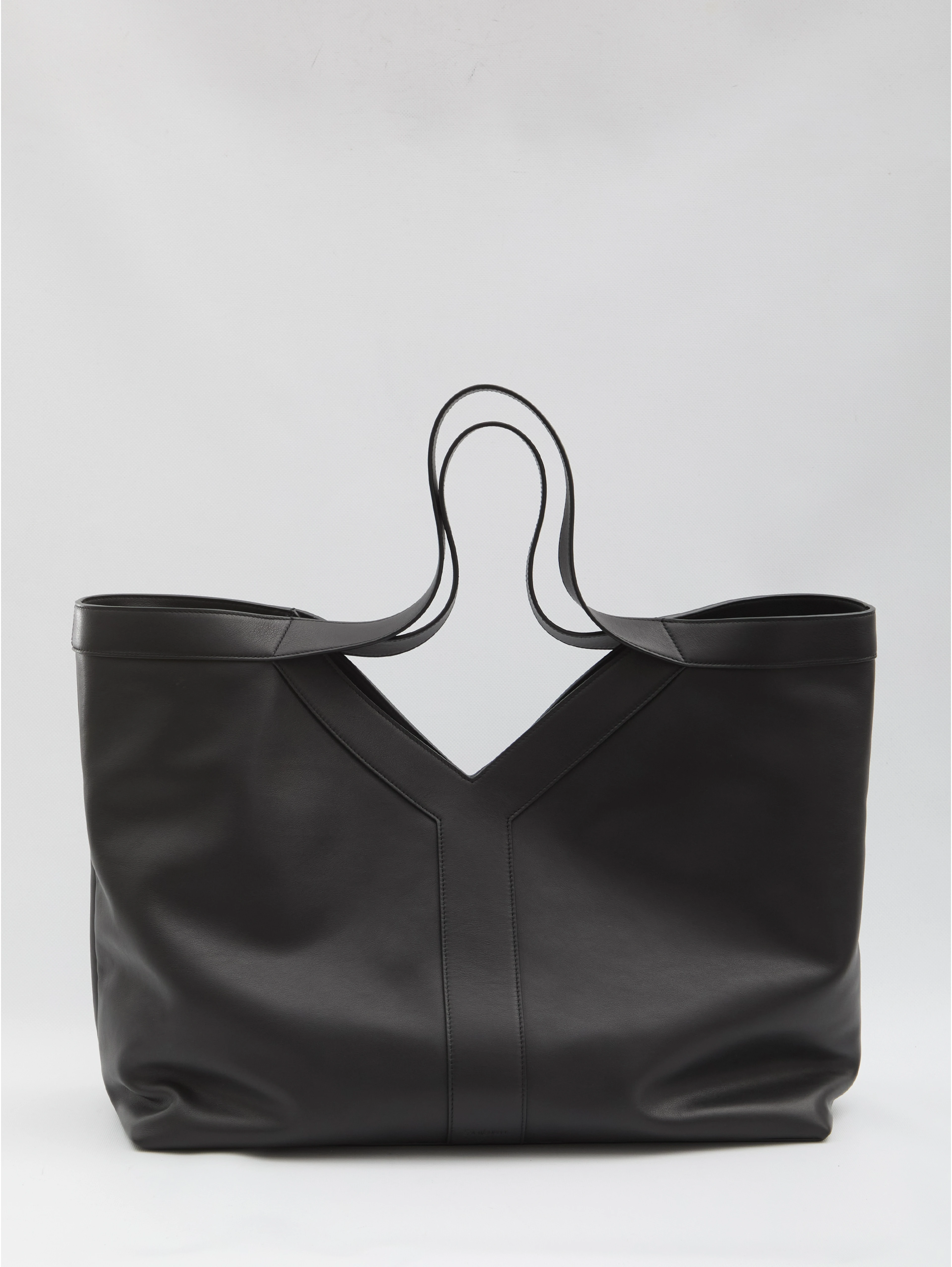 Large Y Tote bag in leather