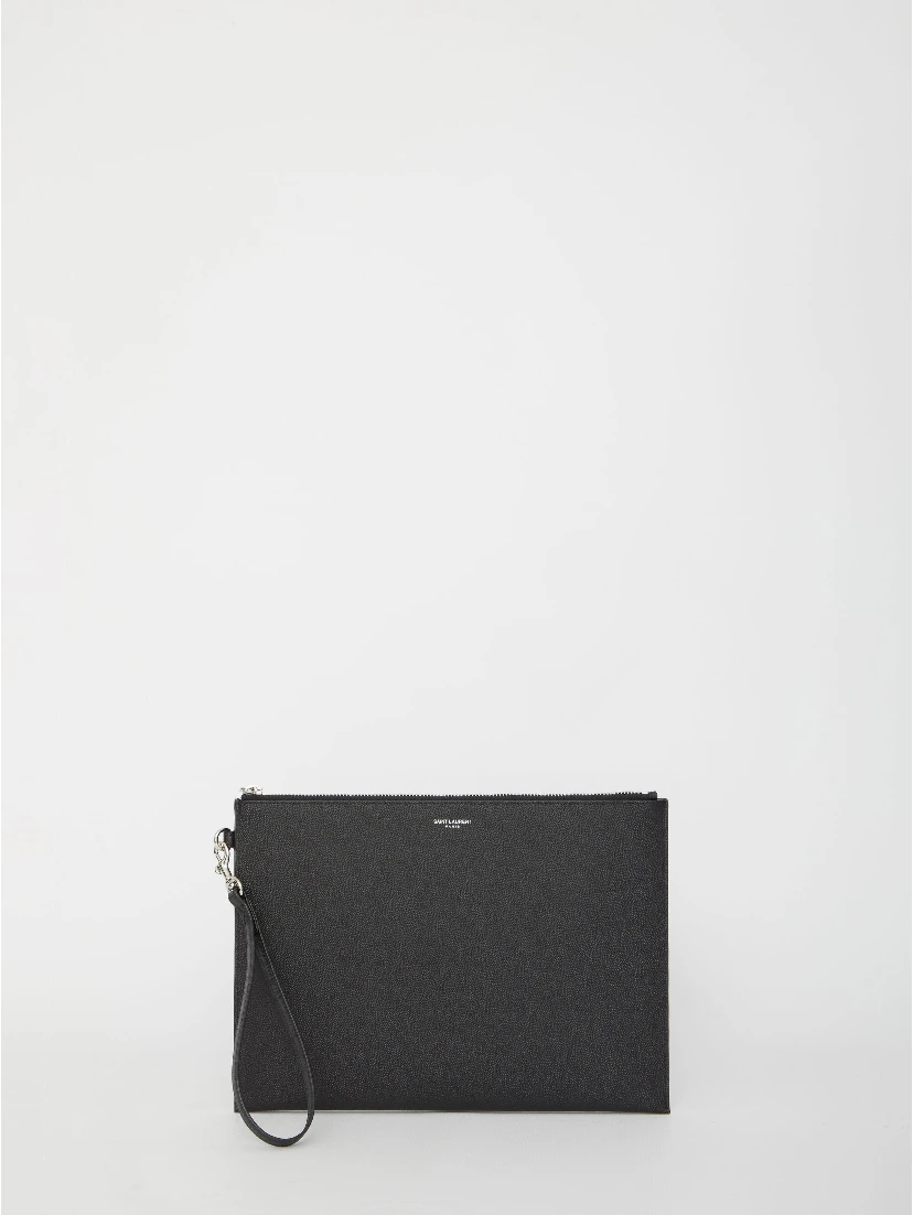 Leather tablet holder bag