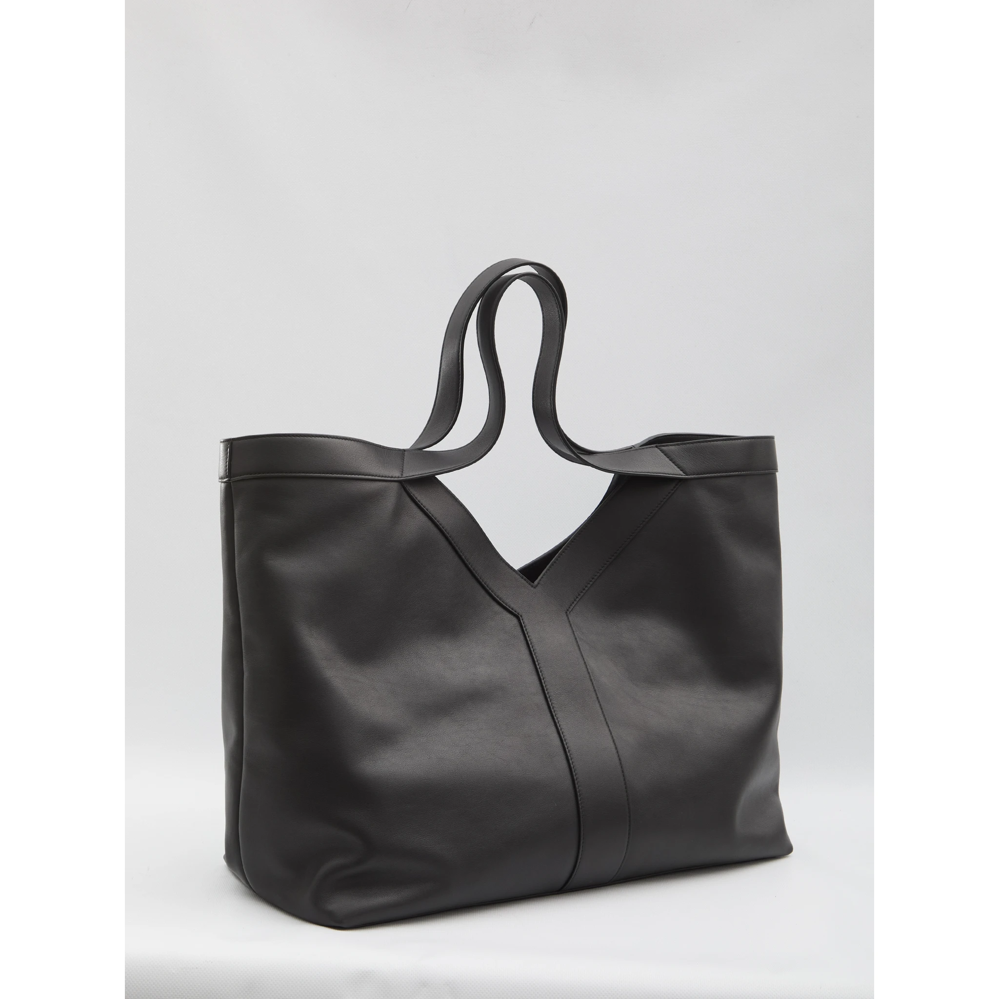 Large Y Tote bag in leather