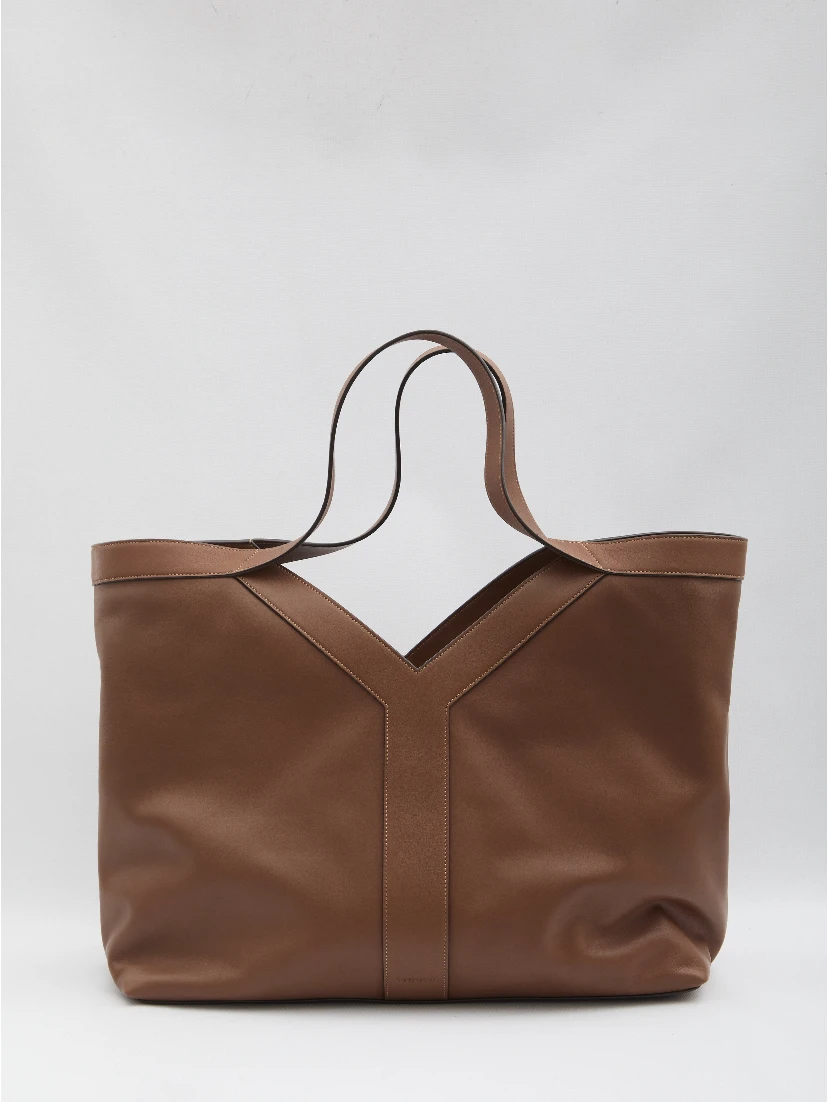 Large Y Tote bag in leather