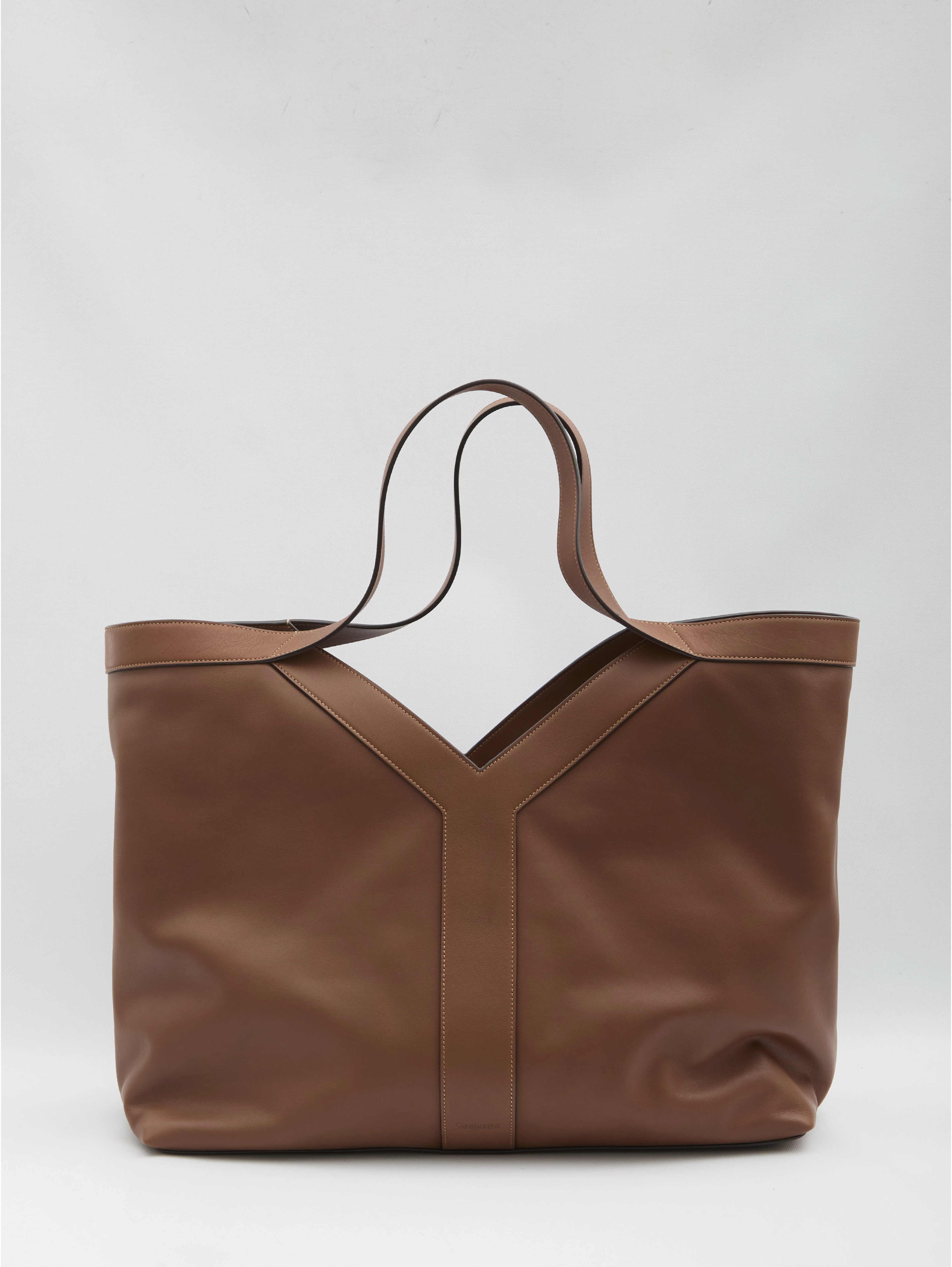 Large Y Tote bag in leather