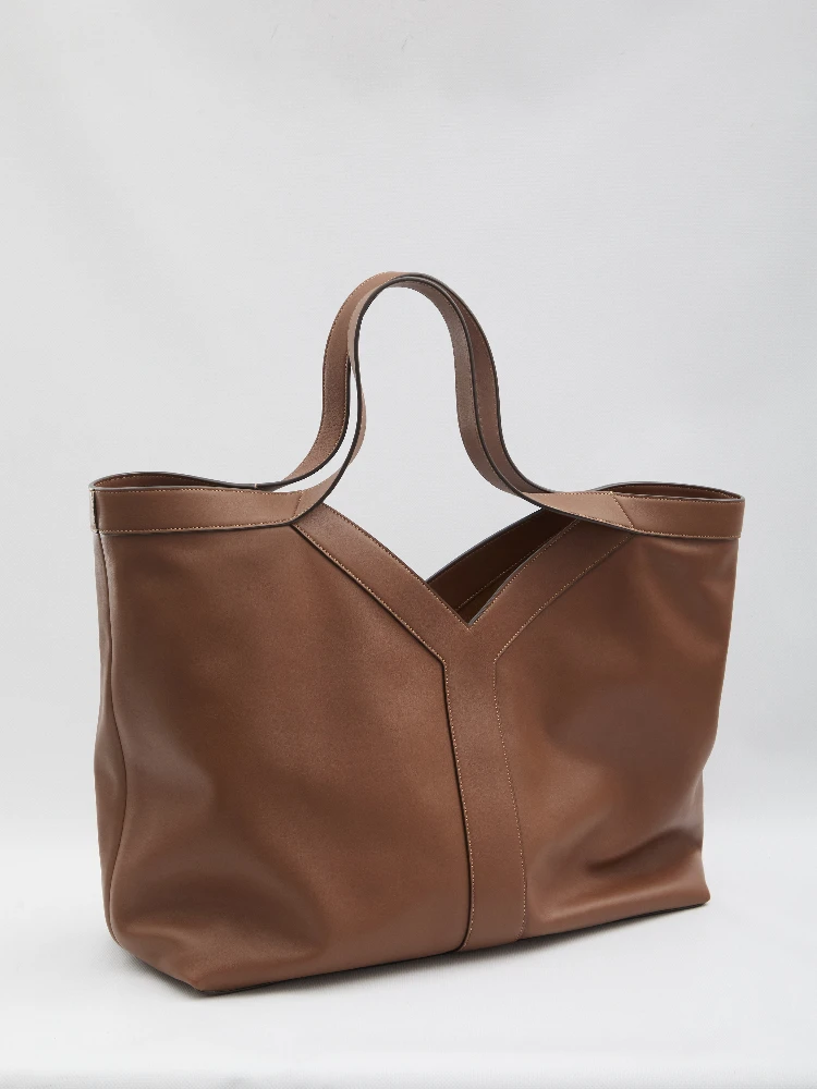 Large Y Tote bag in leather alternative