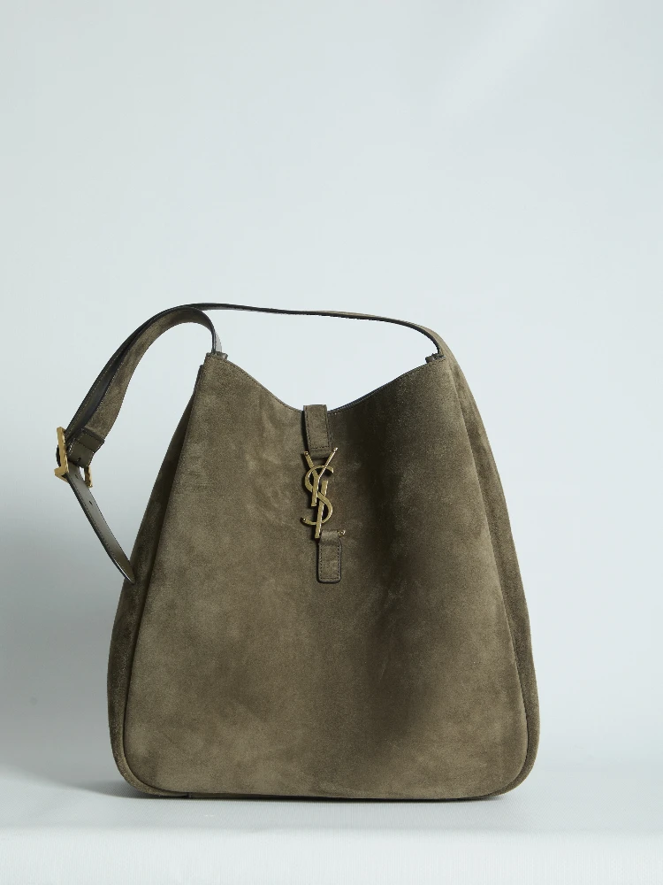 Suede Le 5 à 7 bag large