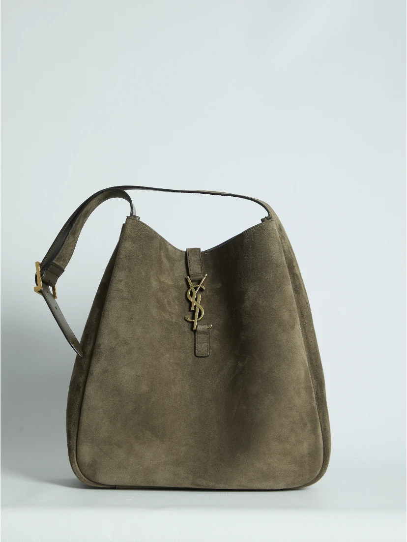 Suede Le 5 à 7 bag large