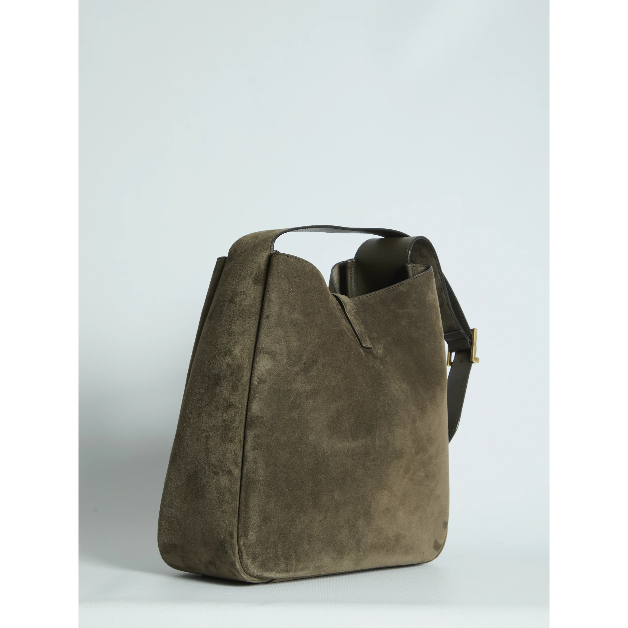 Suede Le 5 à 7 bag large