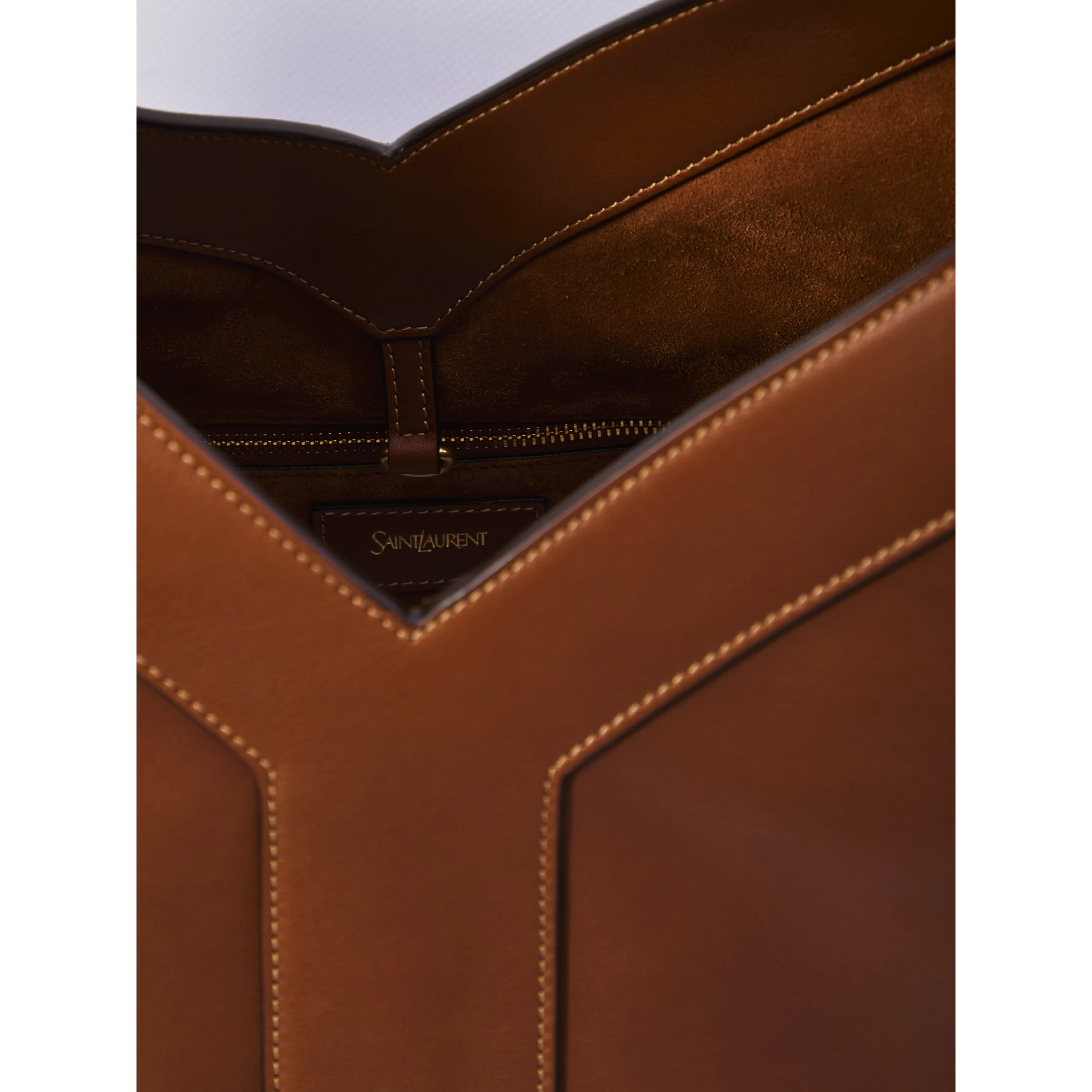 Large Y Tote bag in leather