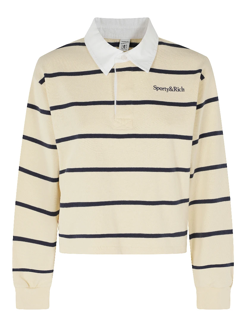 SERIF LOGO RUGBY POLO