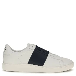 Blue Calf Leather Bos Taurus Low Top Sneakers