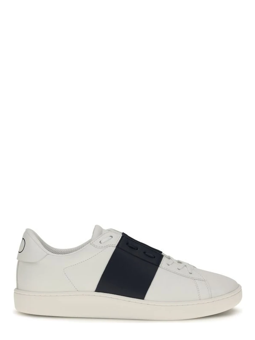 Blue Calf Leather Bos Taurus Low Top Sneakers