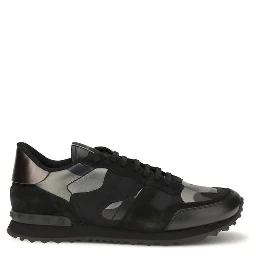 Black Polyamide Athletic Sneakers