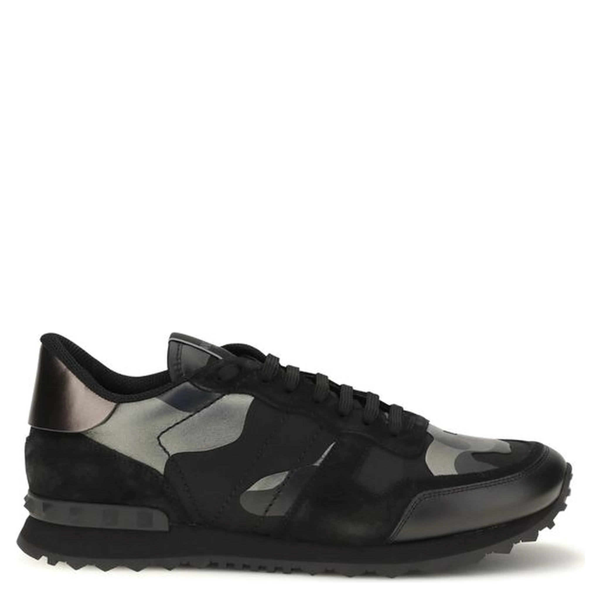 Black Polyamide Athletic Sneakers