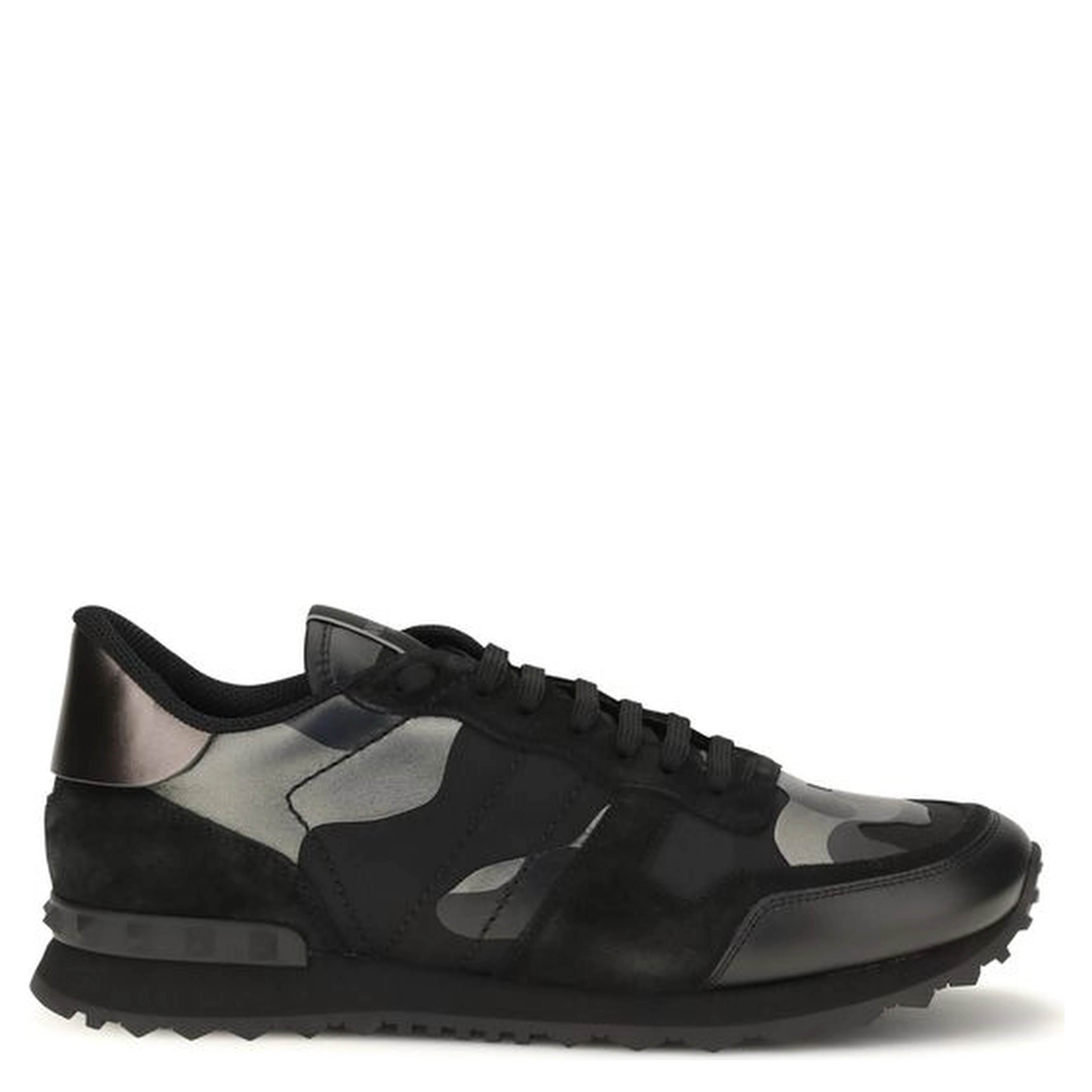 Black Polyamide Athletic Sneakers