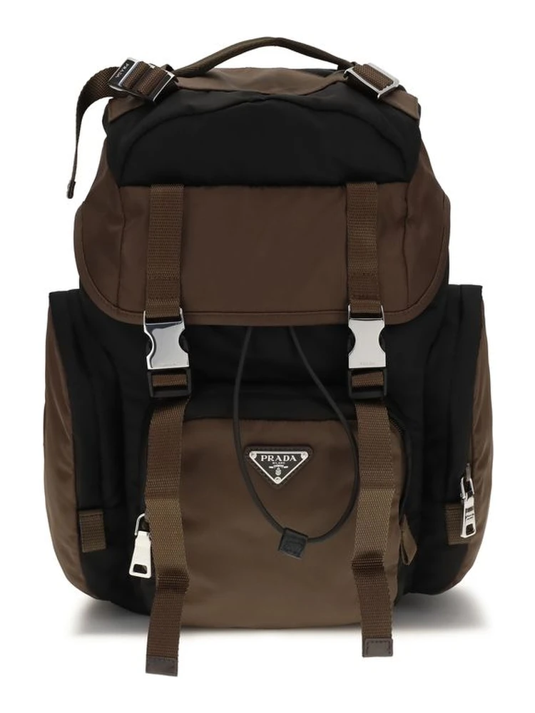 Brown Recycled Polyamide Backpack