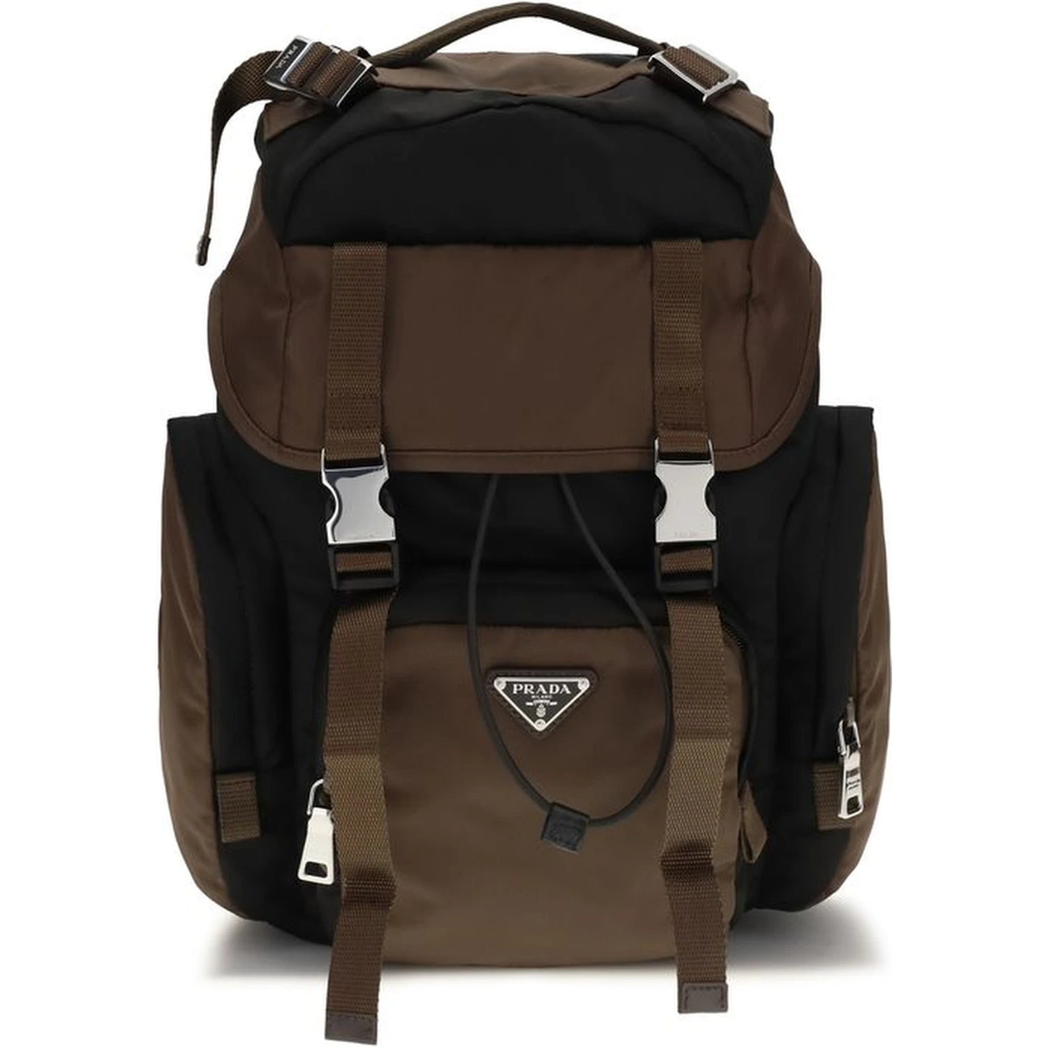 Brown Recycled Polyamide Backpack
