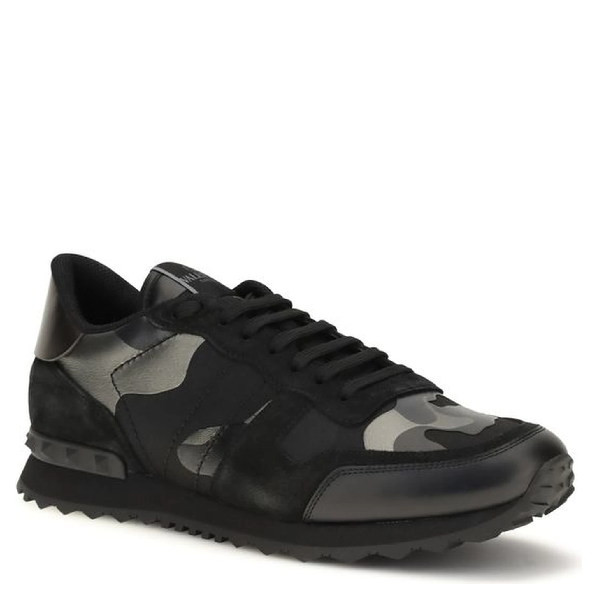 Black Polyamide Athletic Sneakers